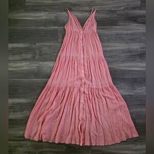 Promesa Coral Lace-Trimmed Dress